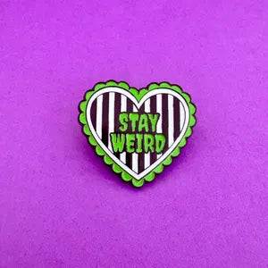 Horror Pin Beetlejuice Stay Weird Heart