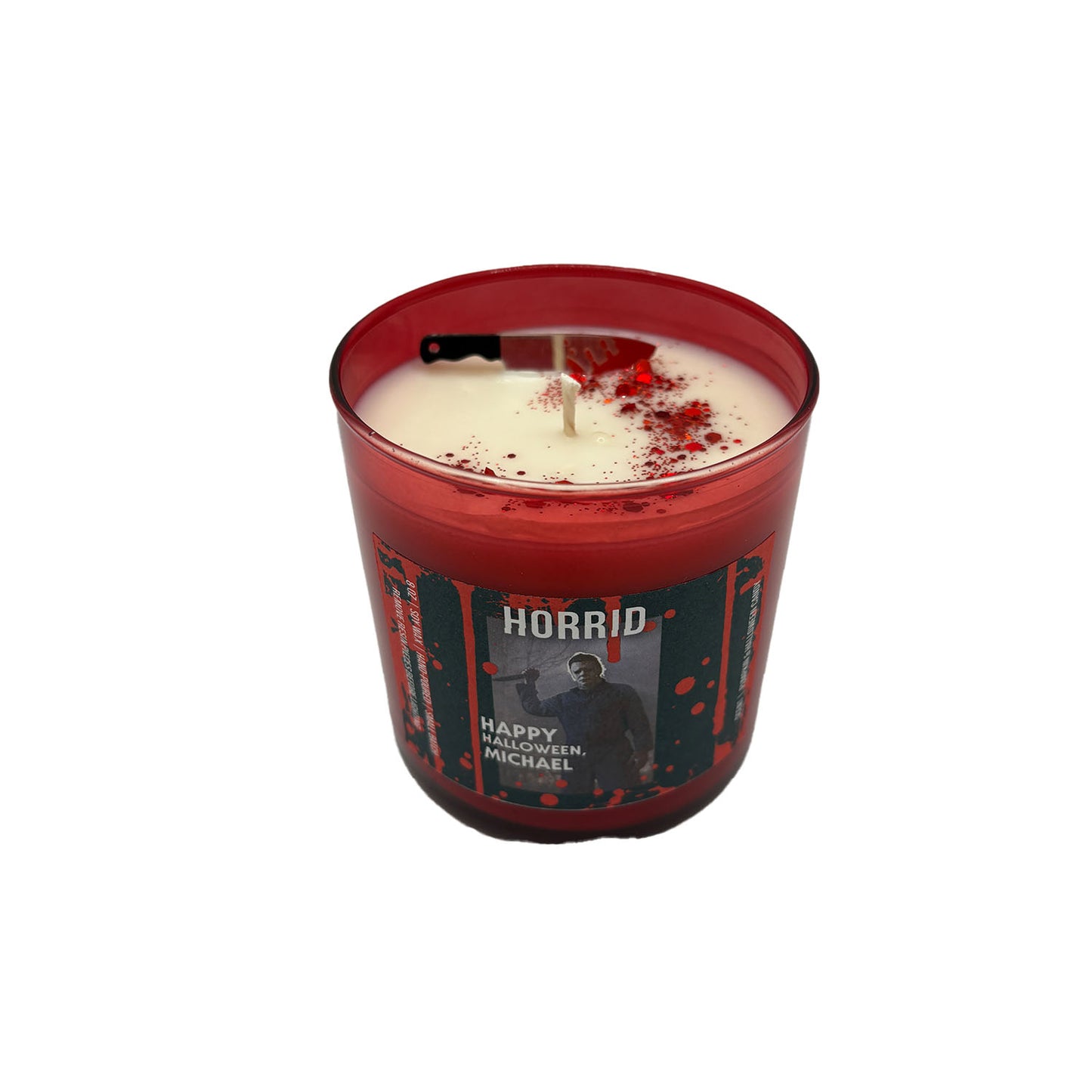 HORRID Happy Halloween Michael Horror Candle