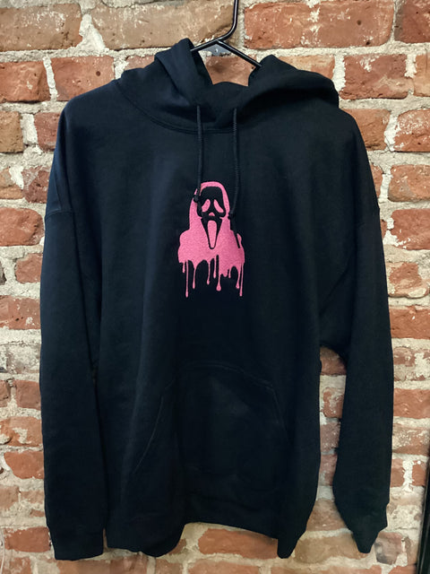 StichnStabs Embroidered Ghostface Hoodie Sweatshirt Black