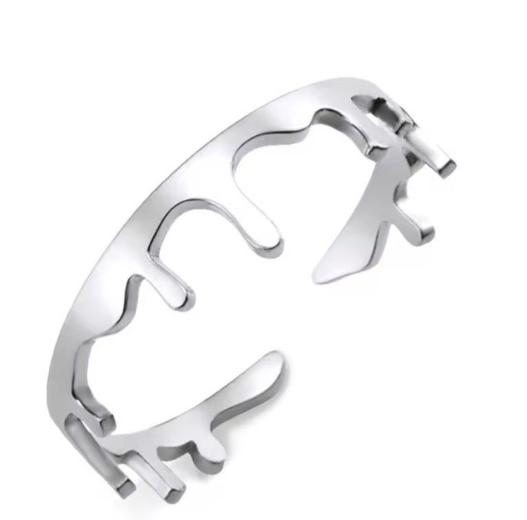 Silver Bloody Drip Ring