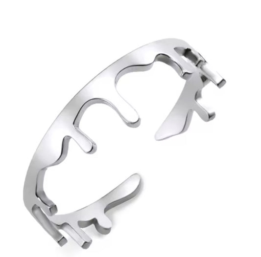Silver Bloody Drip Ring