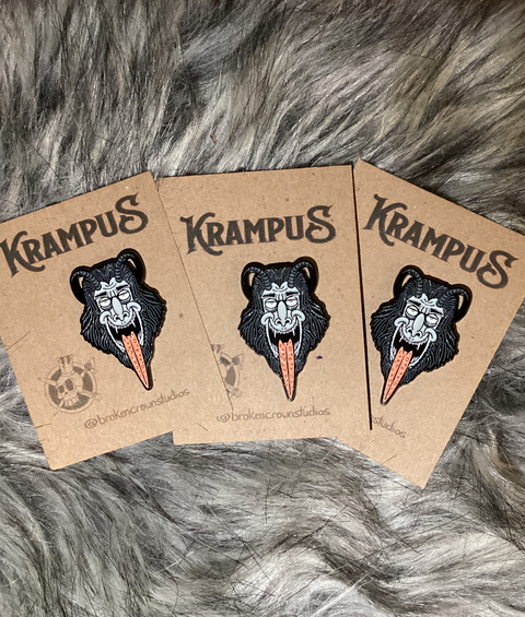 Broken Crown Krampus Enamel Pin