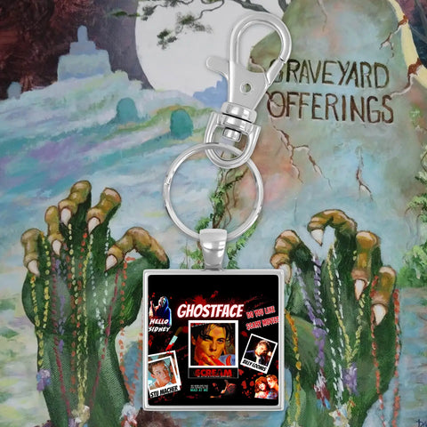Graveyard Offerings Scream Polaroid Keychain