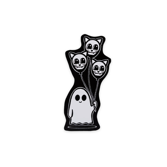 The Life You Draw Ghost Cat Balloons Sticker