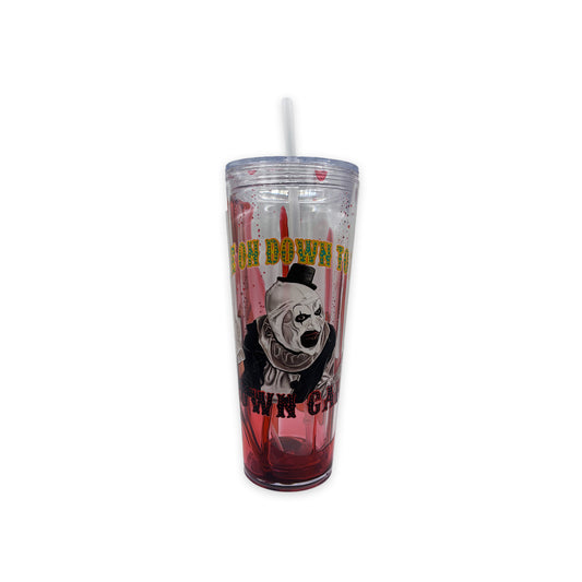 Emerald Moon Creations Terrifier Red Liquid Tumbler