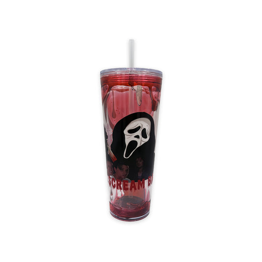 Emerald Moon Creations Scream Red Liquid Tumbler