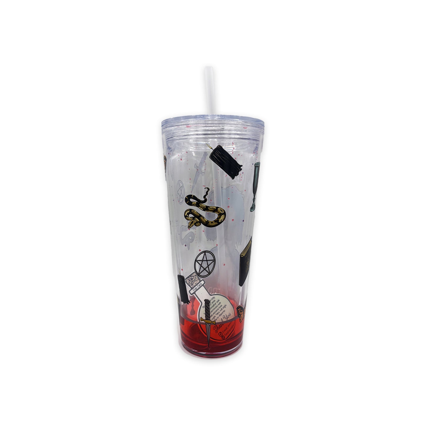 Emerald Moon Creations The Craft Red Liquid Tumbler