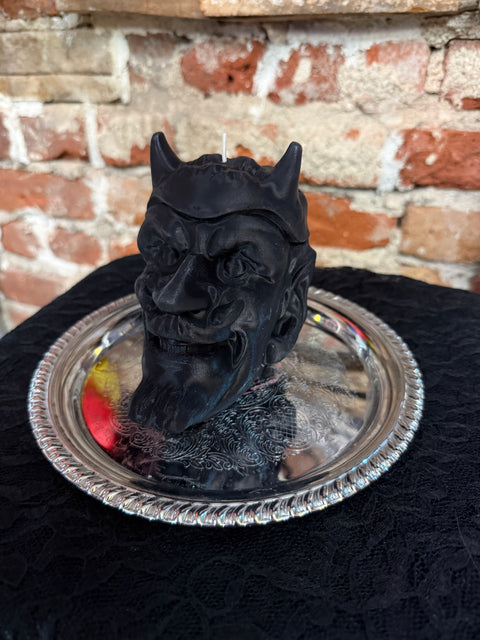 Susan Schomig Black Handsome Devil Molded Candle