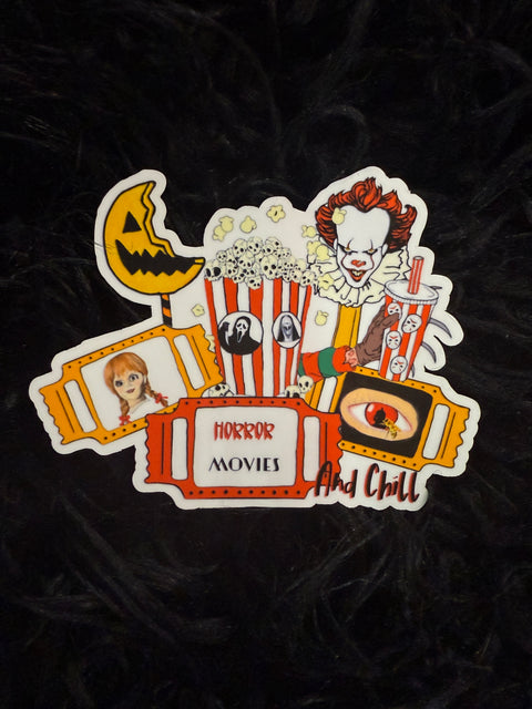 Stick with Me Designs Horror Movies And Chill Sticker