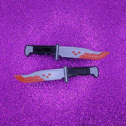 Printy Vibes Hunting Knife Hair Clip