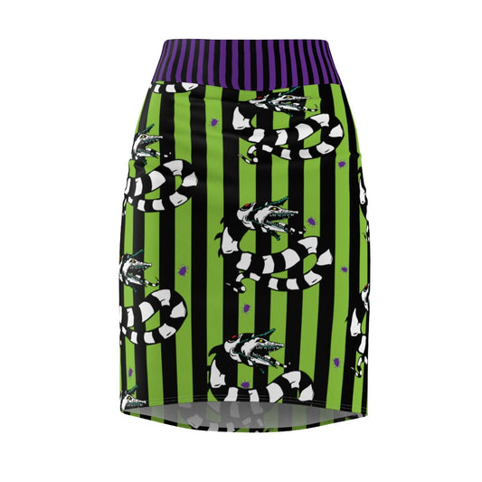 Terror Talk Shop Beetlejuice Pencil Skirt