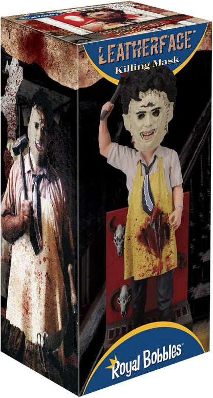 Muñeco cabezón de Leatherface de La matanza de Texas de Royal Bobbles
