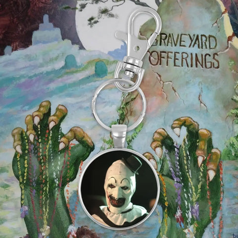 Graveyard Offerings Art the Clown Keychain