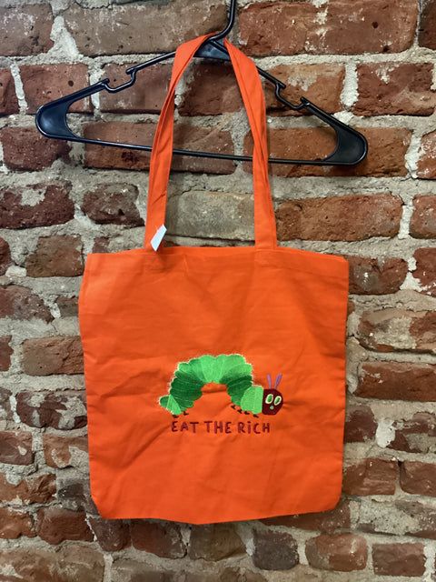 StichnStabs Embroidered Eat the Rich Tote Bag