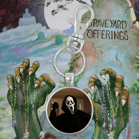 Graveyard Offerings Ghostface Keychain