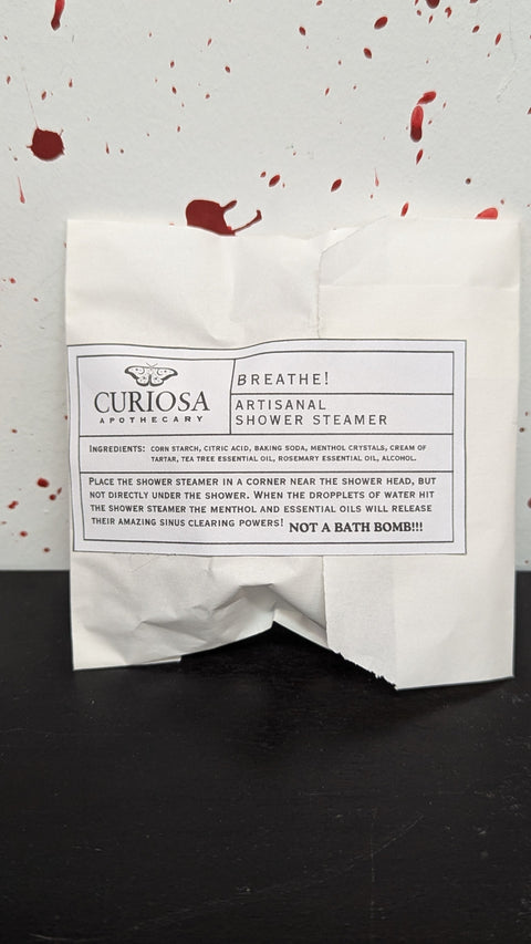 CURIOSA Apothecary Breathe! Artisanal Shower Steamer