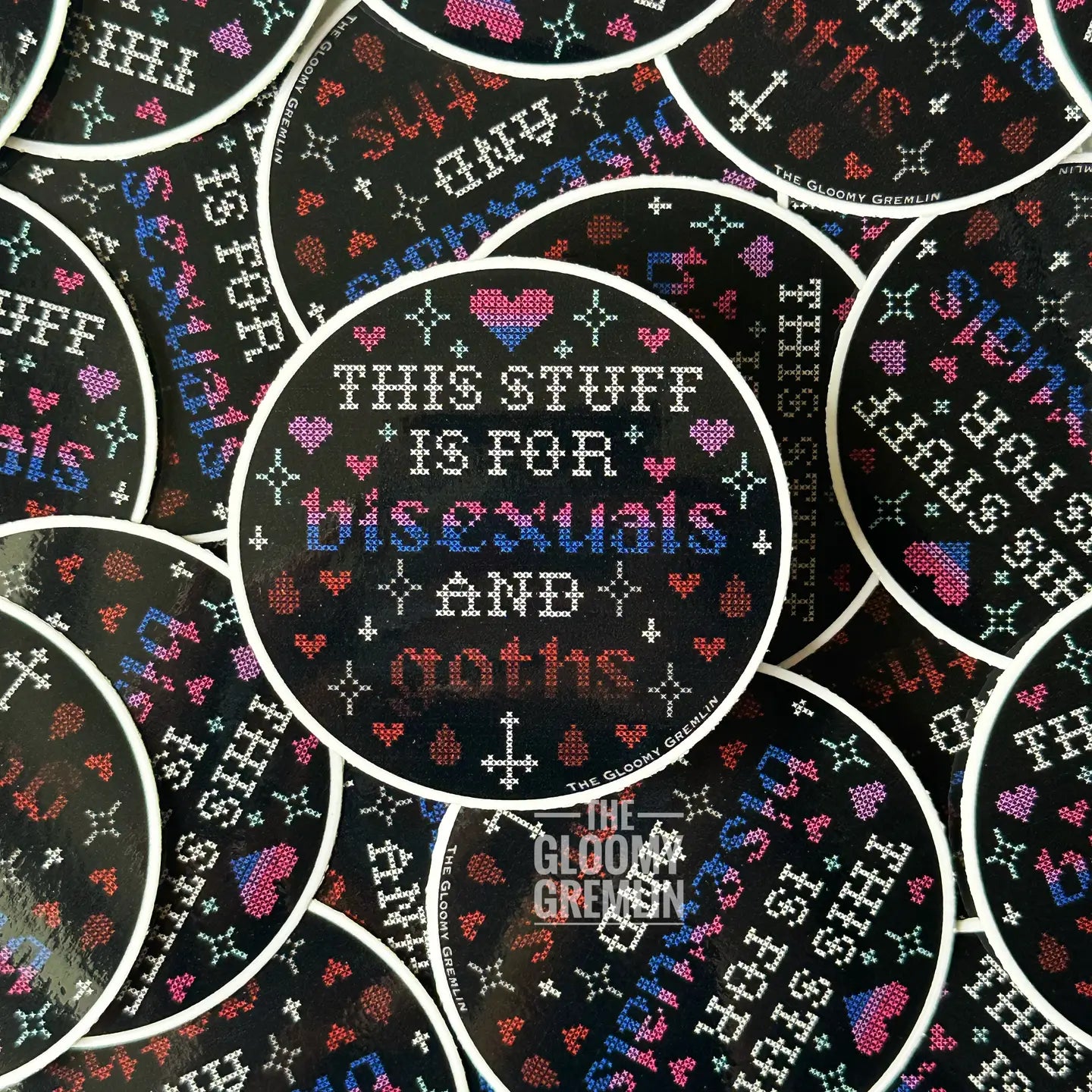 The Gloomy Gremlin Bi & Goth Sticker