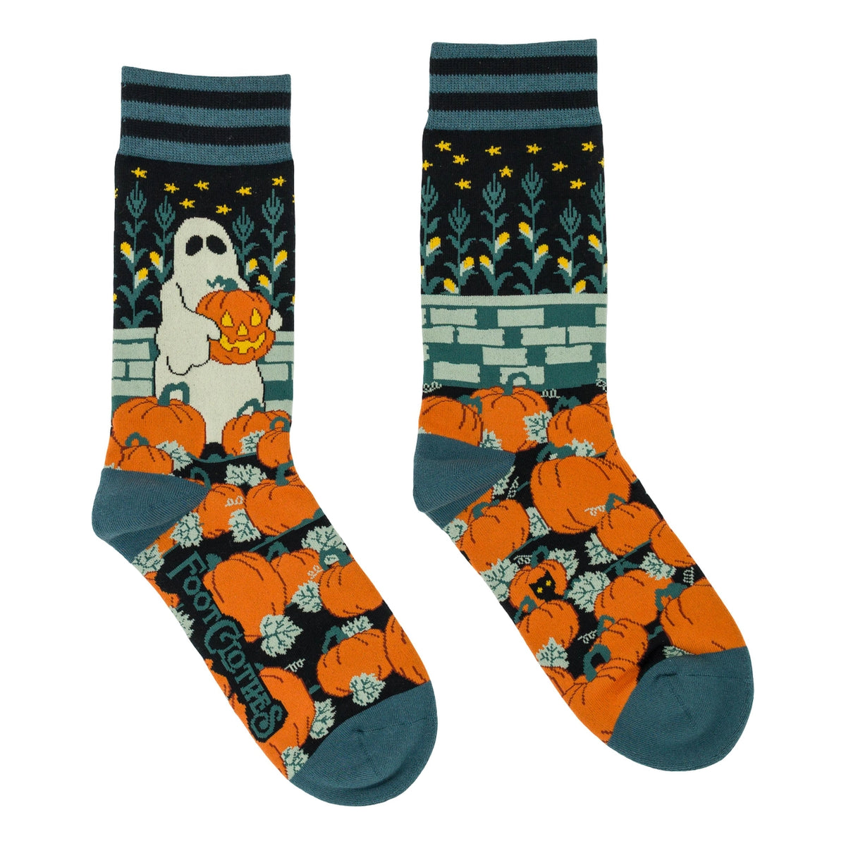 Foot Clothes Ghoulish Gourd Crew Socks