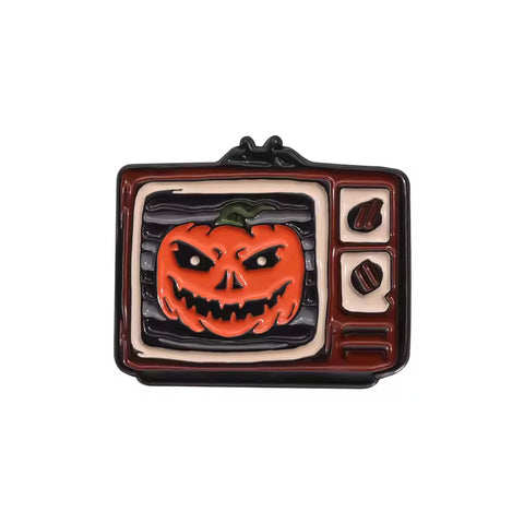 Horror Pin Pumpkin TV