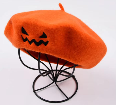 Pumpkin Beret Hat