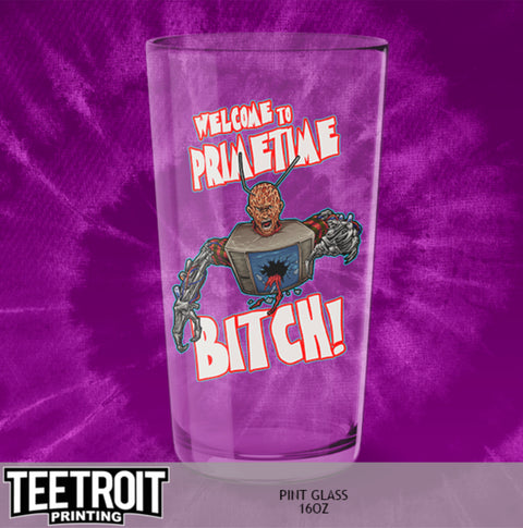 Teetroit Freddy Primetime Pint Glass