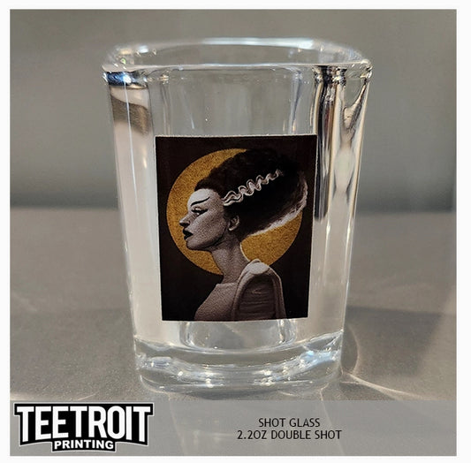 Teetroit Bride Of Frankenstein Shot Glass
