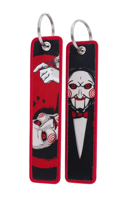 Embroidered Horror Keychain Jet Tag Saw