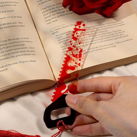 Blood Splatter Weapon Saw Bookmark