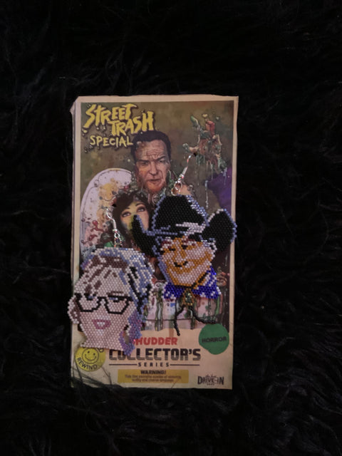 Elegant Horror Beaded Street Trash Special The Last Drive-In with Joe Bob Earrings