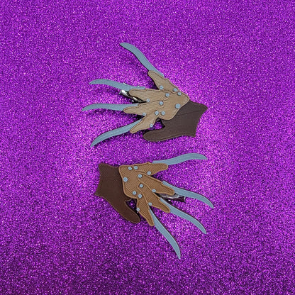 Printy Vibes Nightmare On Elm Street Freddy Glove Hair Clip