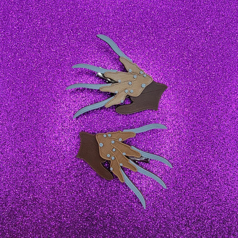 Printy Vibes Nightmare On Elm Street Freddy Glove Hair Clip