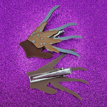 Printy Vibes Nightmare On Elm Street Freddy Glove Hair Clip