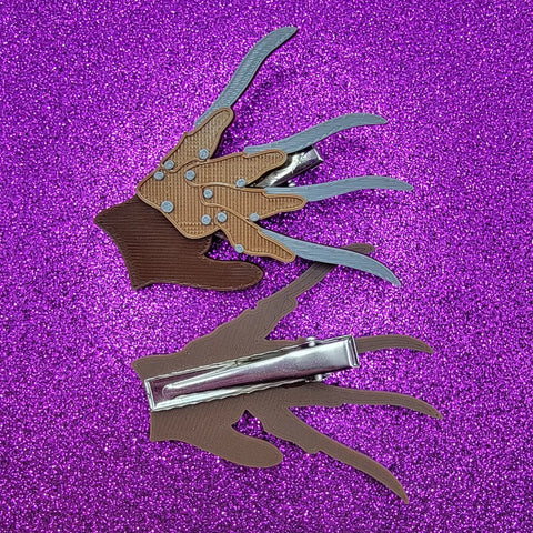 Printy Vibes Nightmare On Elm Street Freddy Glove Hair Clip