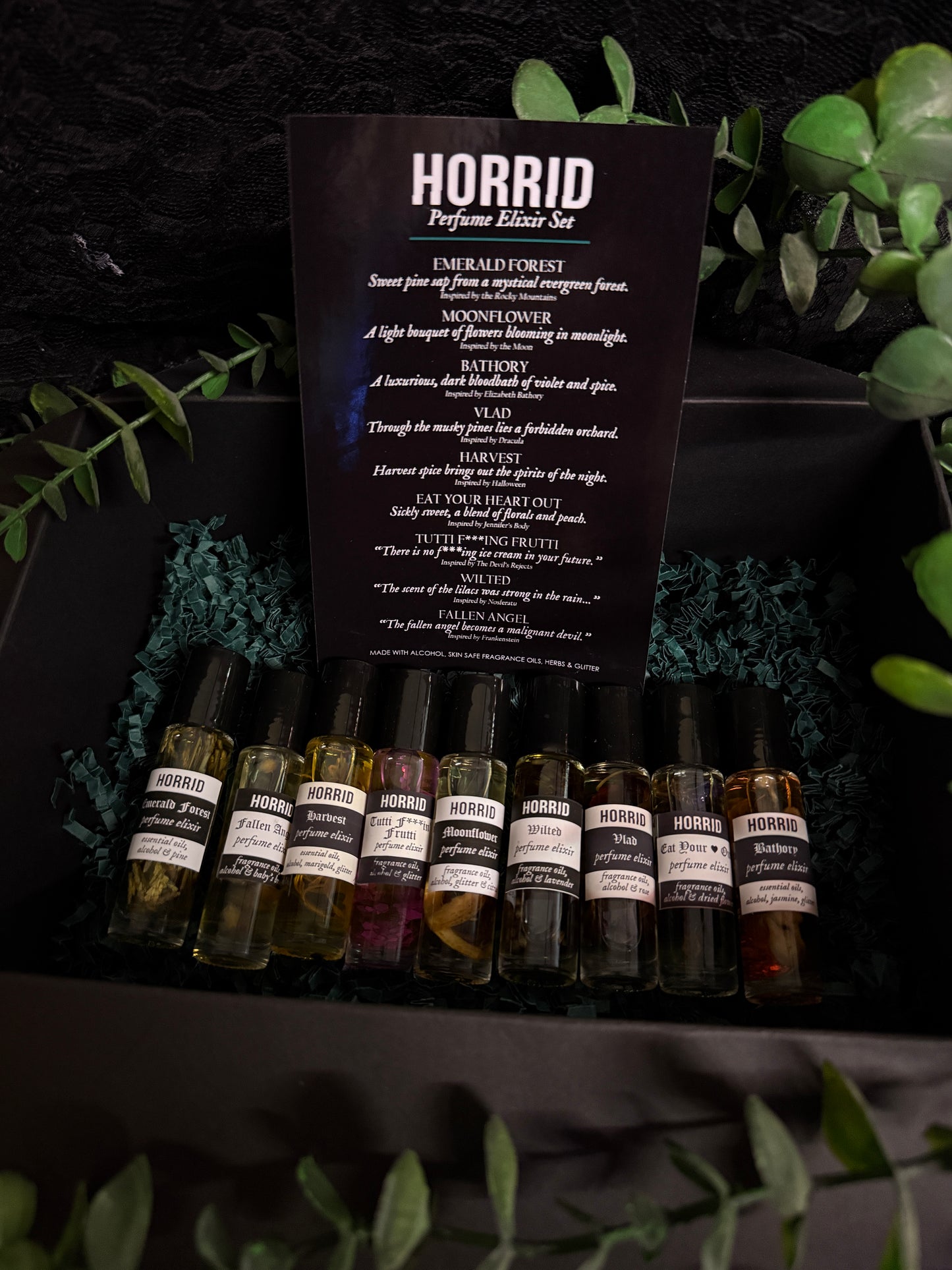 Set de regalo de elixir de perfume HORRID Apothecary