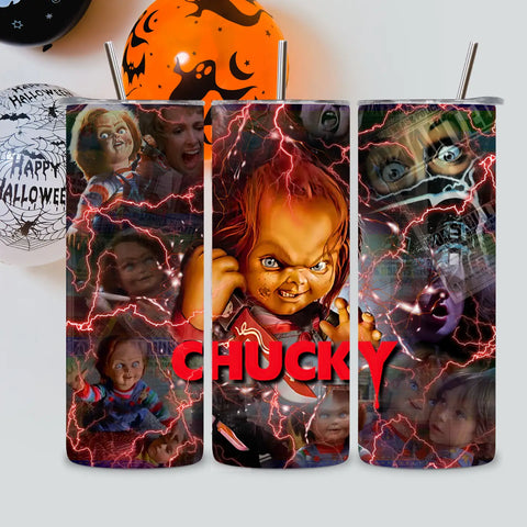 Graveyard Offerings Chucky Lightening Tumbler