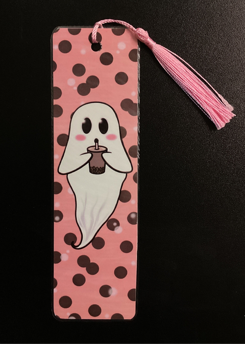 Cozy Coven Boba Ghost Bookmark
