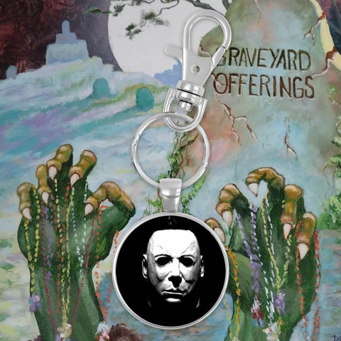 Graveyard Offerings Michael Myers Keychain
