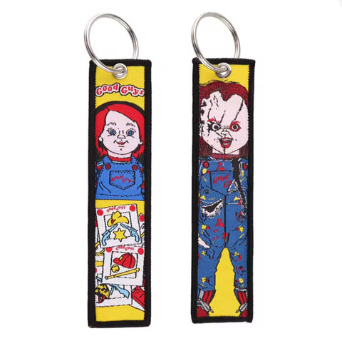 Embroidered Horror Keychain Jet Tag Chucky