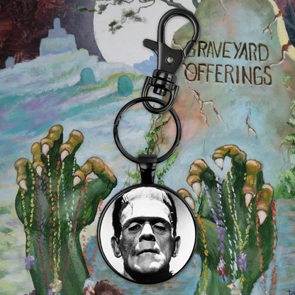 Llavero de Frankenstein de Ofrendas del Cementerio