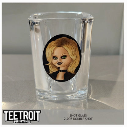Teetroit Bride Of Chucky Shot Glass