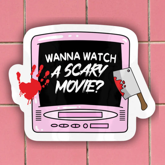 Belladonna Book Coven Wanna Watch A Scary Movie Sticker