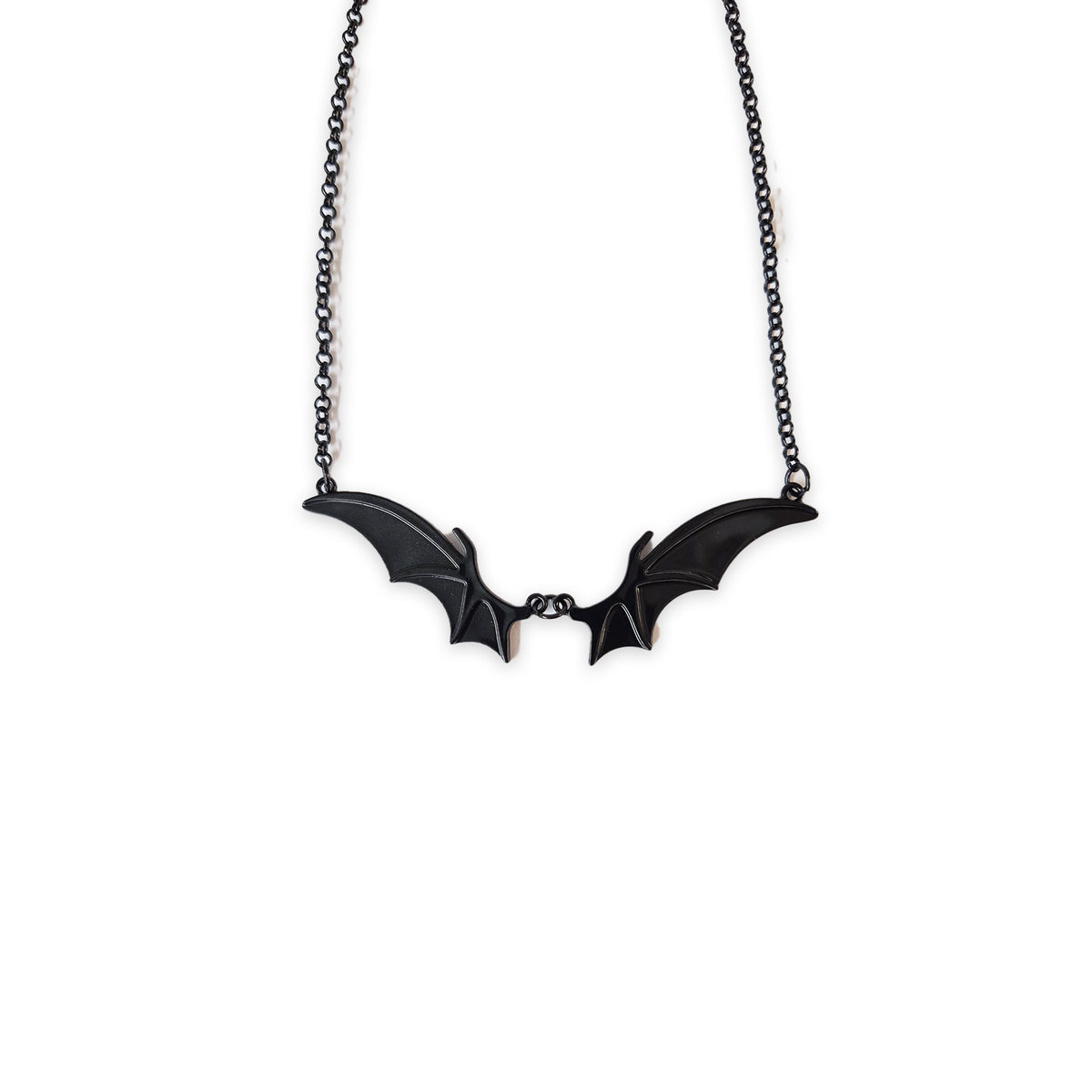 Black Bat Wing Necklace