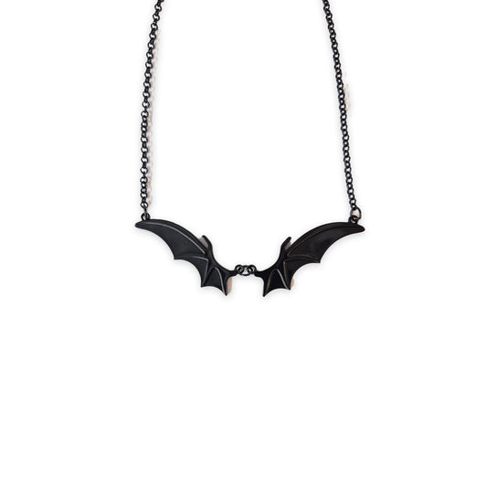 Black Bat Wing Necklace