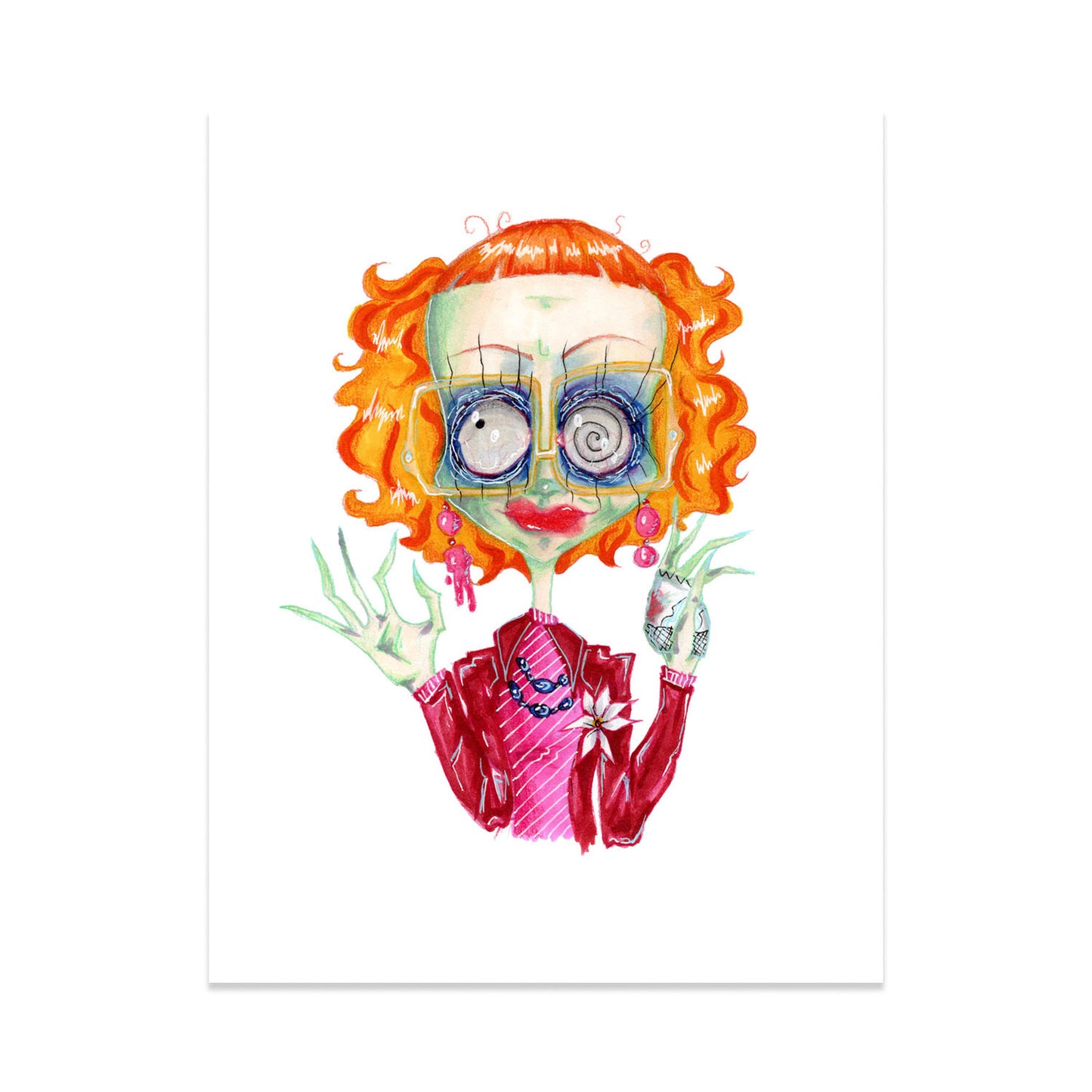 Violet Art Gladys the Witch Print