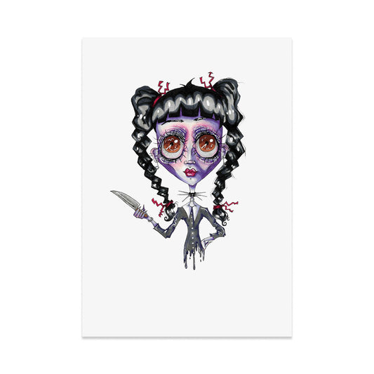 Violet Art Wednesday Addams Print