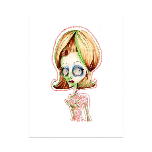 Violet Art Martian Diva Print