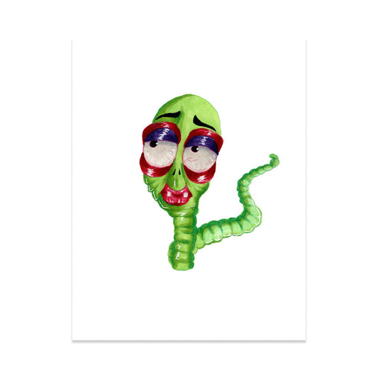 Violet Art Maggot Print