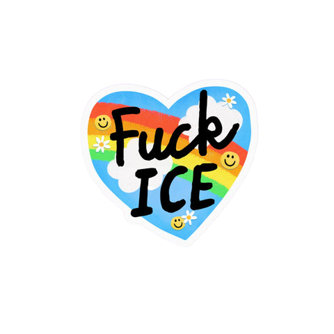 Radical Buttons Fuck Ice Sticker