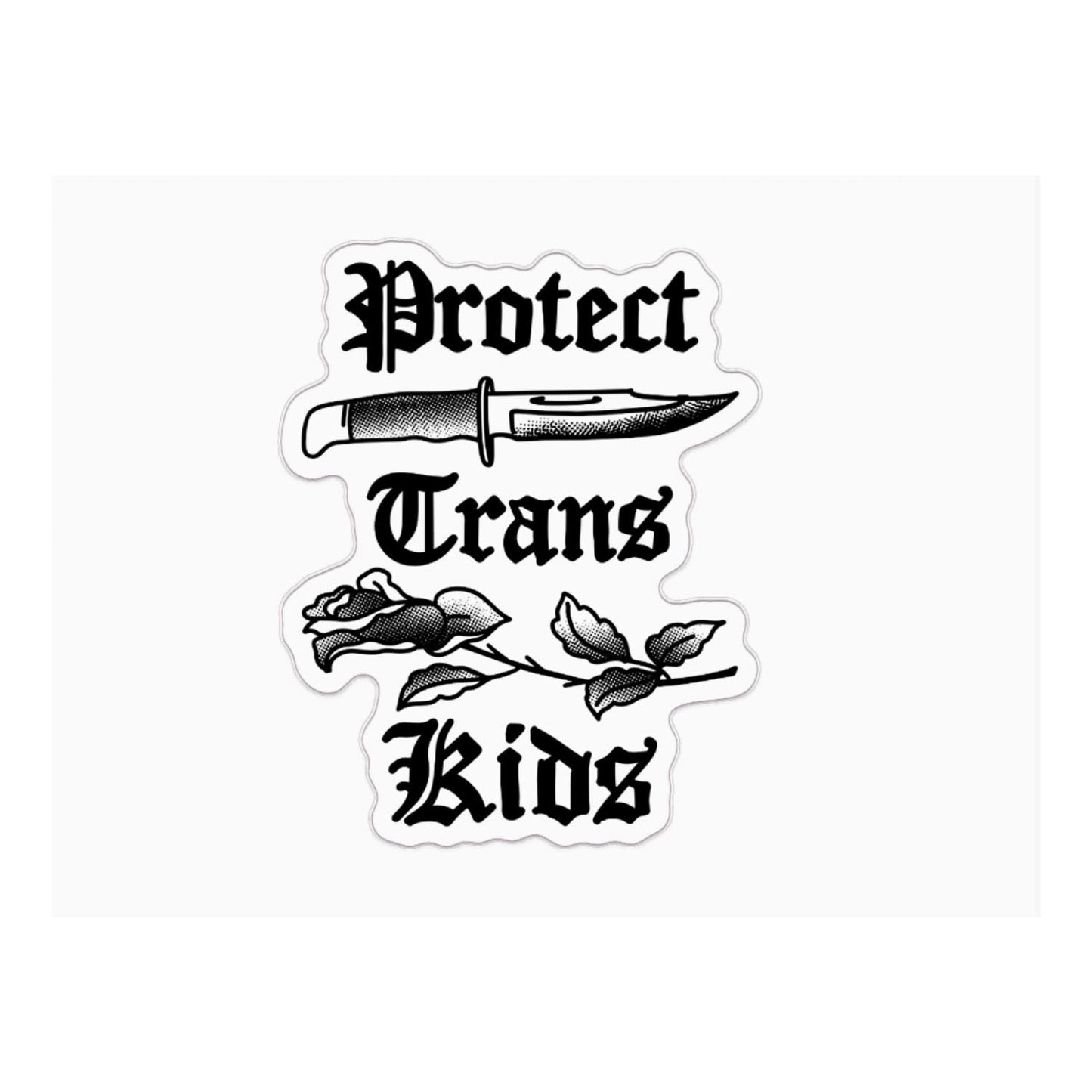 Transfigure Print Co. Protect Trans Kids Sticker