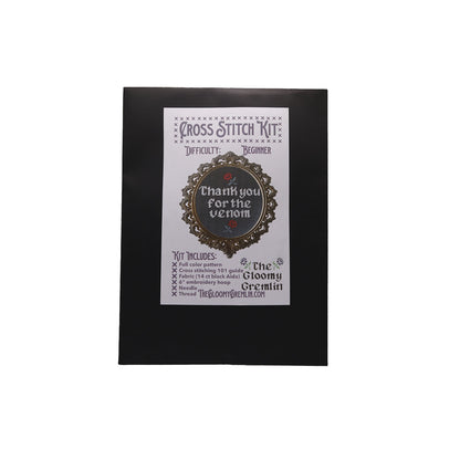 The Gloomy Gremlin Thank You For the Venom Cross Stitch Kit